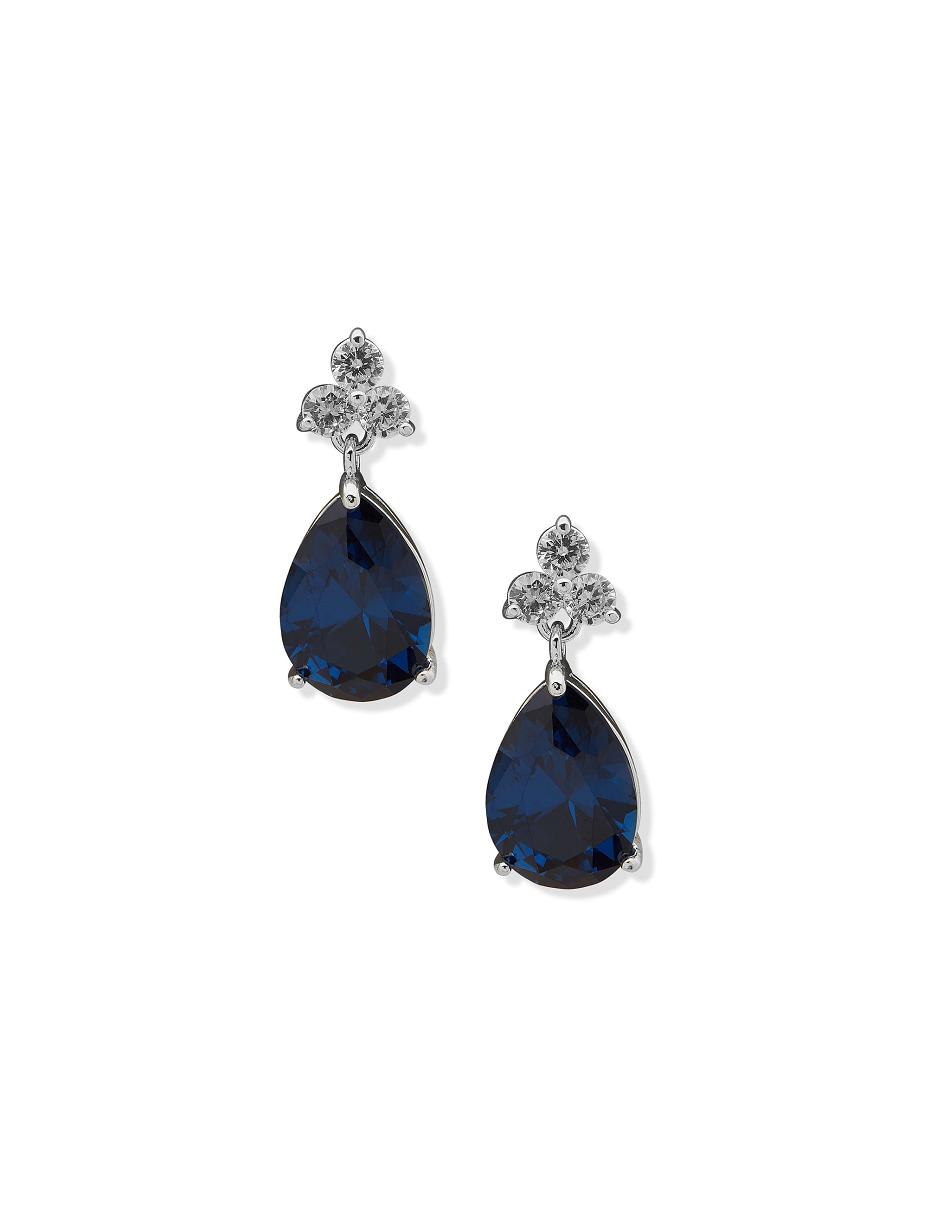 Earring Anne Klein Pear Stone Drop Post Sapphire Pierced   | YCV-9799112